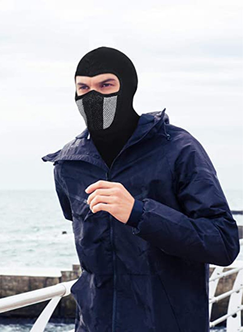 4 Pieces Ski Mask Balaclava Face Mask for Winter Full Face Cover Designed with 1 Hole and Breathing Holes for Men Women Windproof Winter Hat Cold Weather Protection for Motorcycle Riding Bike Cycling - Image 2